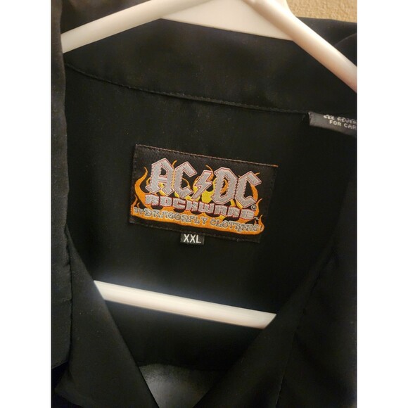 Vintage AC/DC Dragonfly Lounge Rockware All Over Print Shirt Rock Band Size XXL - Picture 2 of 5